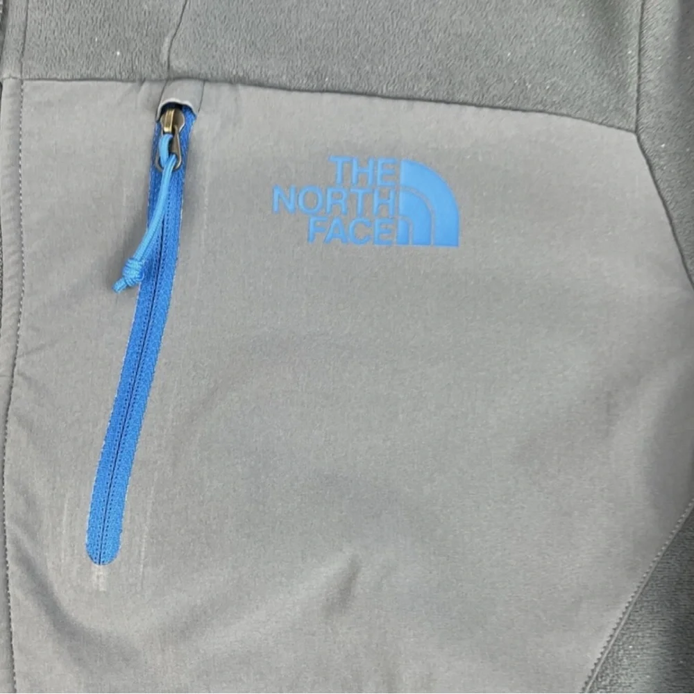 THE NORTH FACE Men's Chimbarazo Gray w/ Blue Trim Fleece Jacket Size XL